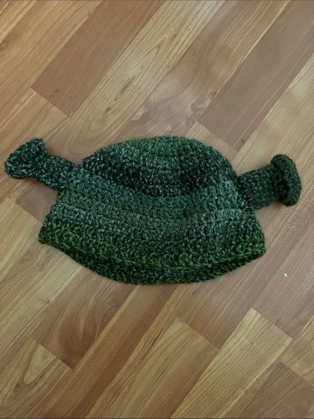 Handmade Crocheted Shrek Hat